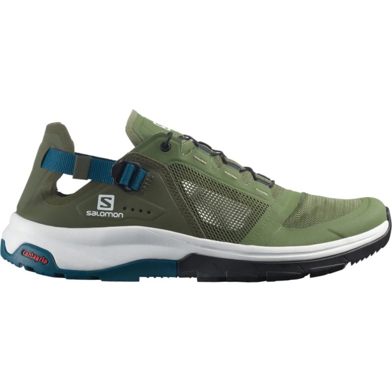 Tenis Senderismo Salomon Tech Amphib 4 Hombre Verde Oliva | MX LGZS370